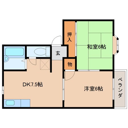 五条駅 徒歩9分 2階の物件間取画像